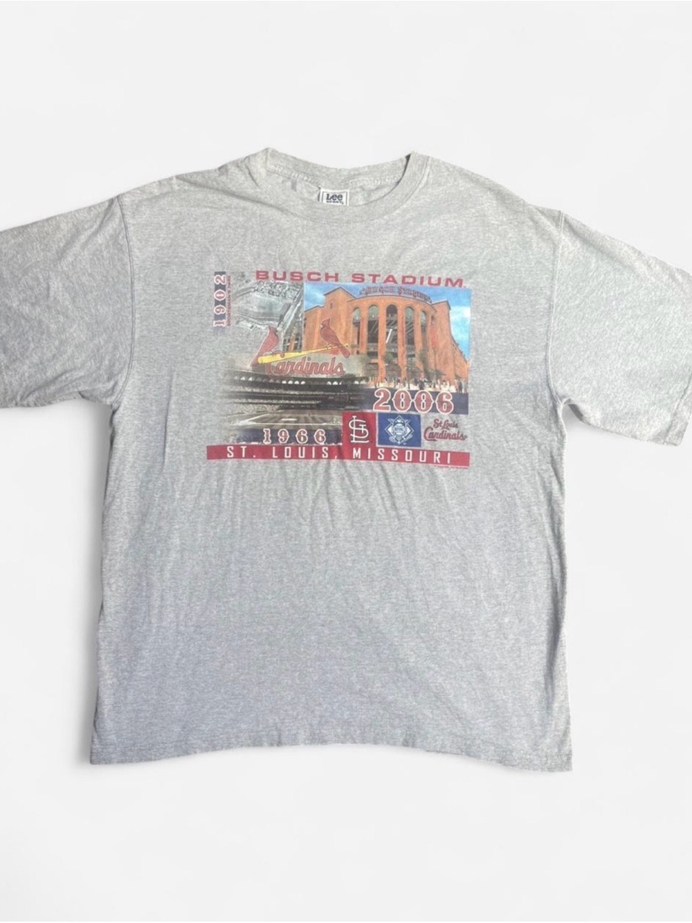 Vintage St. Louis Cardinals Men’s T Shirt Gray Y2K MLB Stadium Logo Sz XL